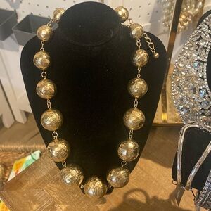 NWT Chico’s Gold Bead Necklace